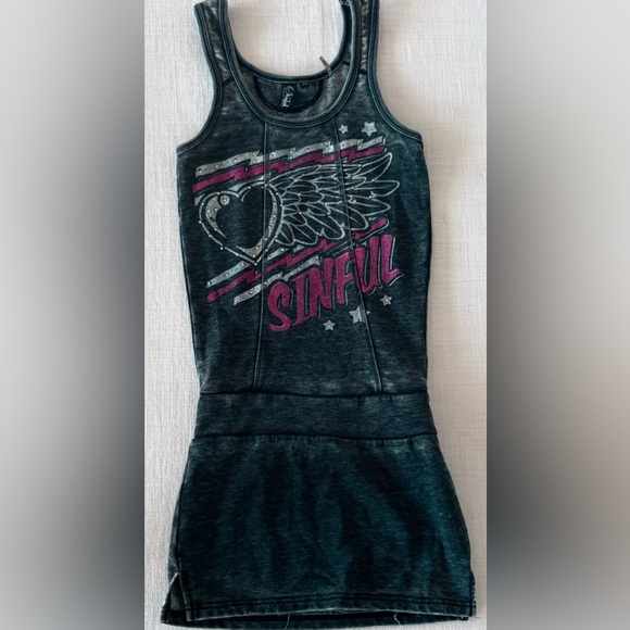 Affliction Dresses & Skirts - NWOT XS Affliction Women's Grey and Pink Dress